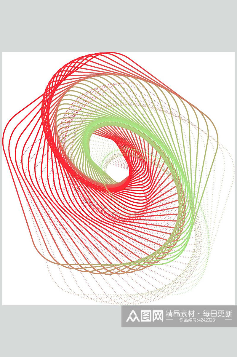 红色抽象线性图形矢量素材素材