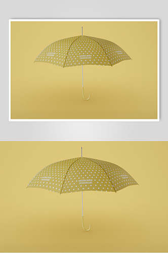 黄色雨伞贴图样机