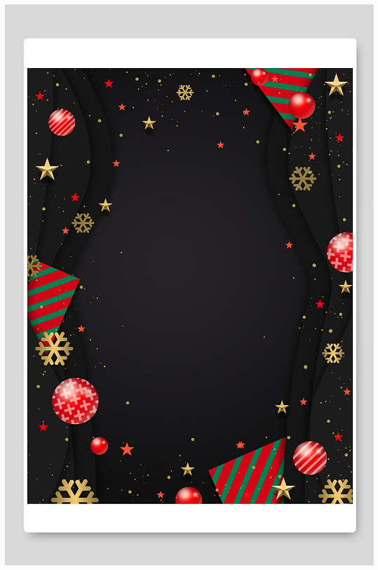 黑底圣诞节背景