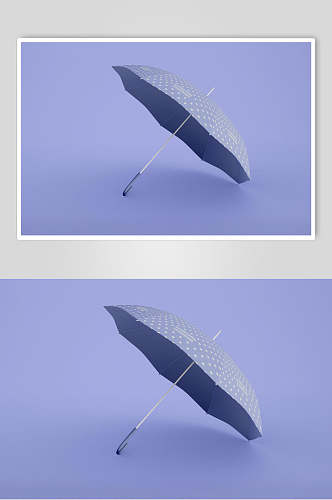 紫色白点雨伞贴图样机