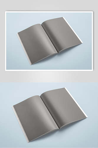 纸张二折页简洁贴图书籍展示样机