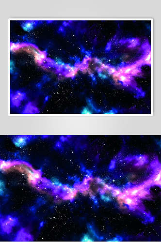 唯美蓝紫大气高端星空太空矢量素材