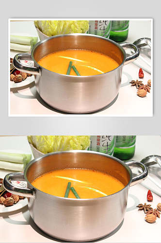 简约番茄火锅汤底图片