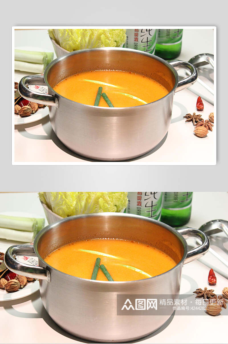 简约番茄火锅汤底图片素材