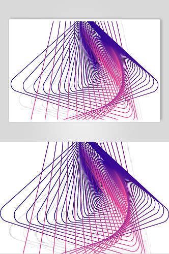 时尚紫红清新抽象线性图形矢量素材