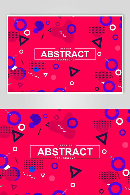 红色大气几何孟菲斯图案背景矢量素材