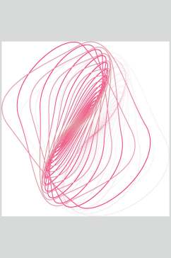 粉色抽象线性图形矢量素材
