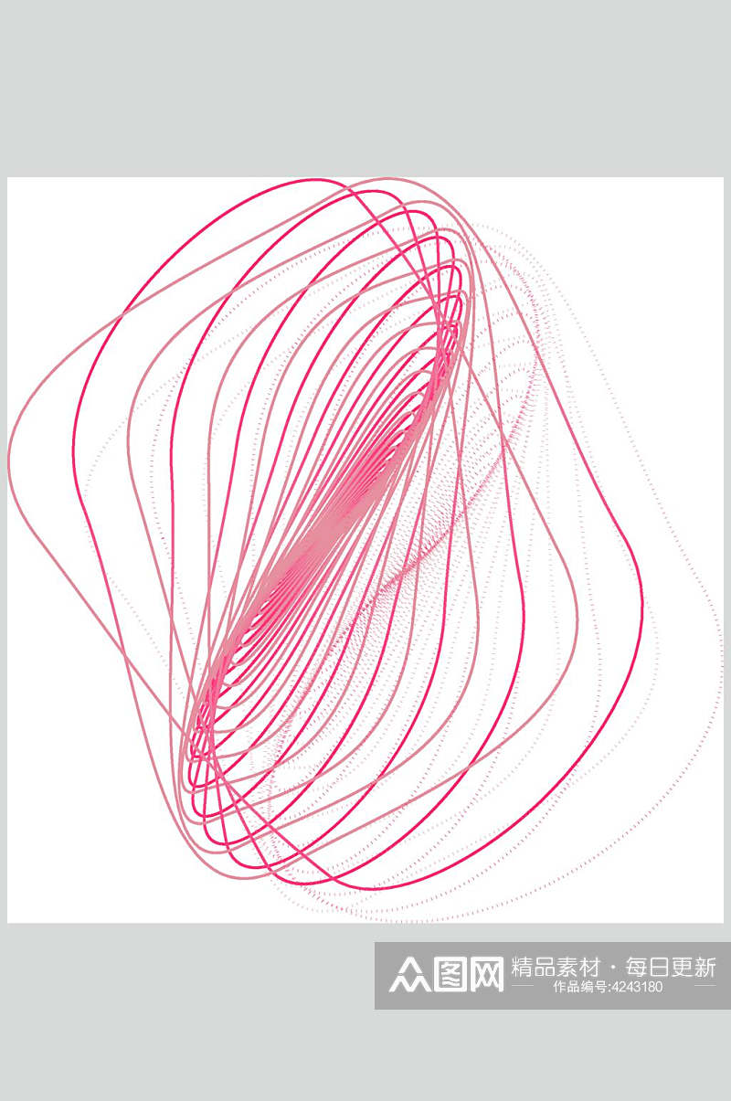 粉色抽象线性图形矢量素材素材