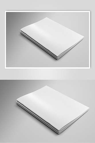 书本灰白色背景长方形简约样机