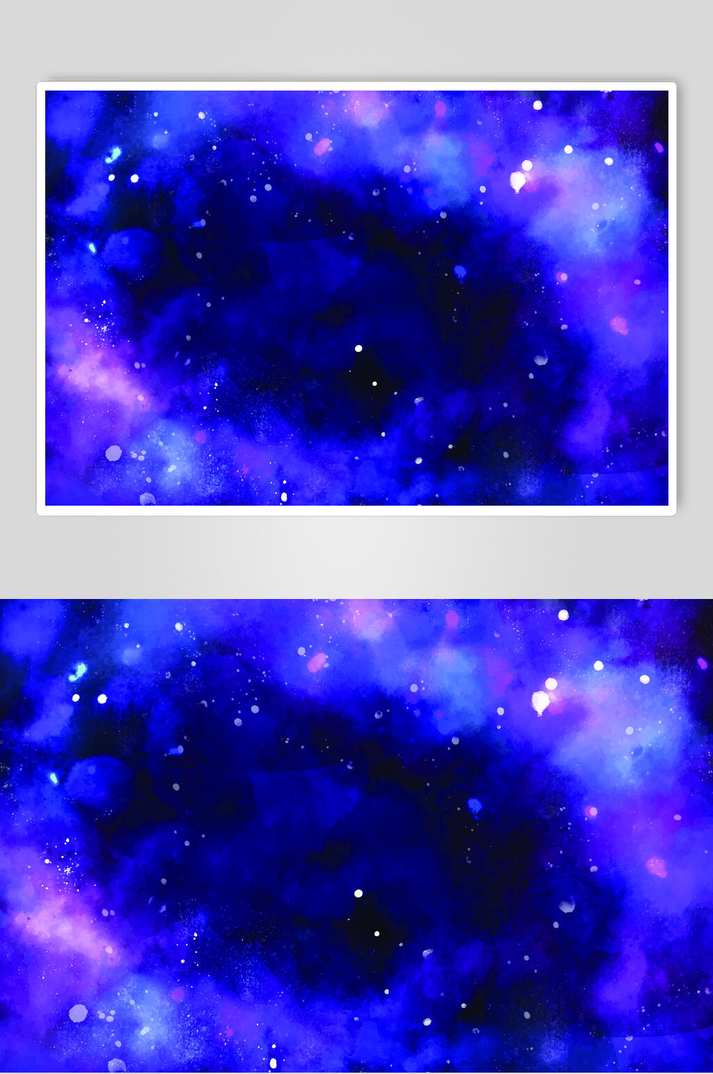 蓝色唯美星空太空矢量素材素材