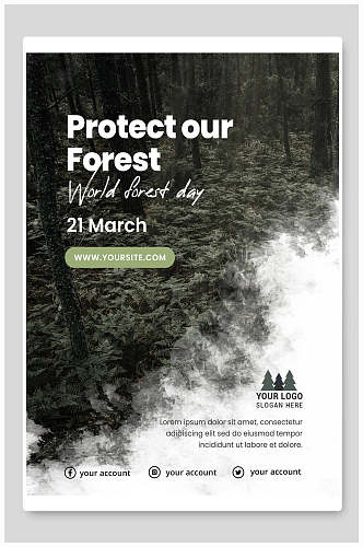 白色森林海报