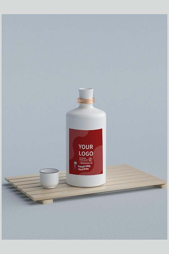 圆瓶白酒酒瓶样机