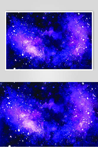 清新蓝紫简约时尚星空太空矢量素材