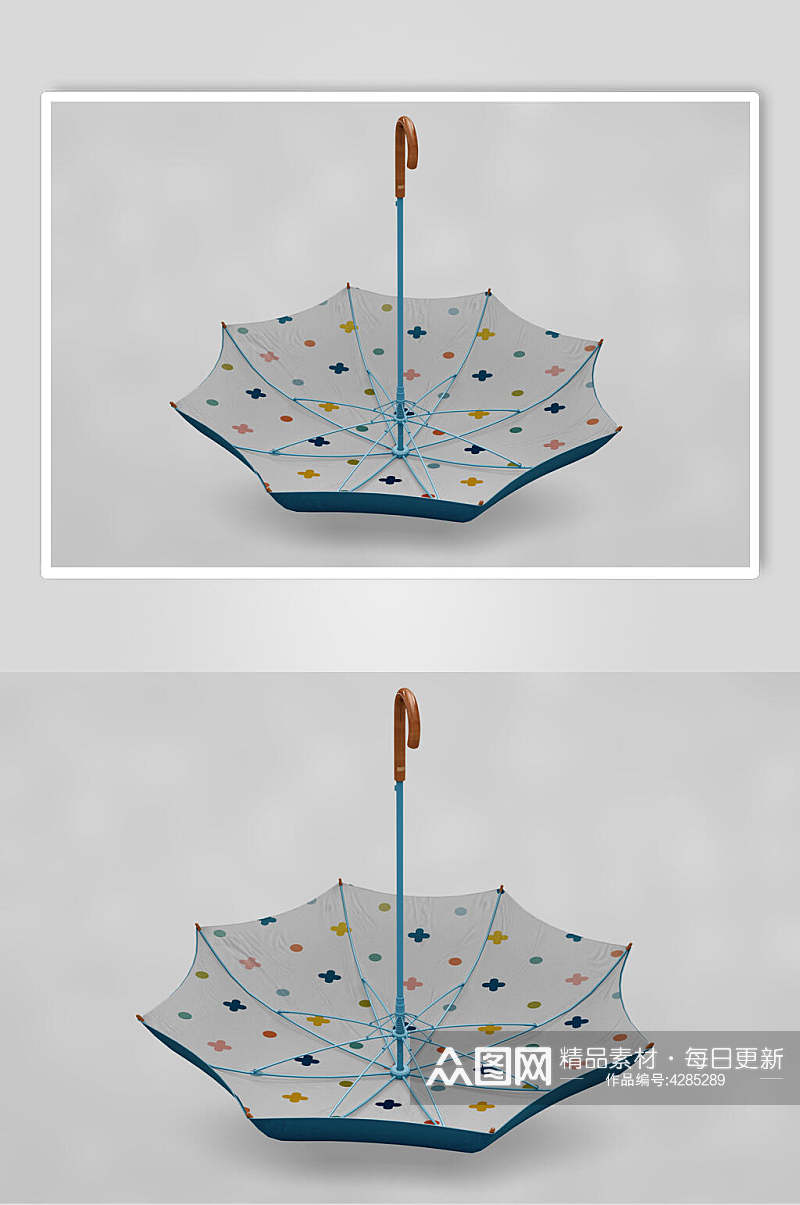 直柄雨伞贴图样机素材