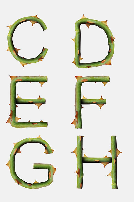 CDEFGH数字字母免抠素材-众图网