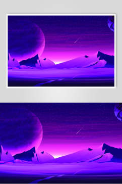 紫色星空太空矢量素材