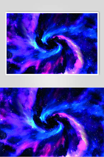 时尚蓝紫渐变清新星空太空矢量素材