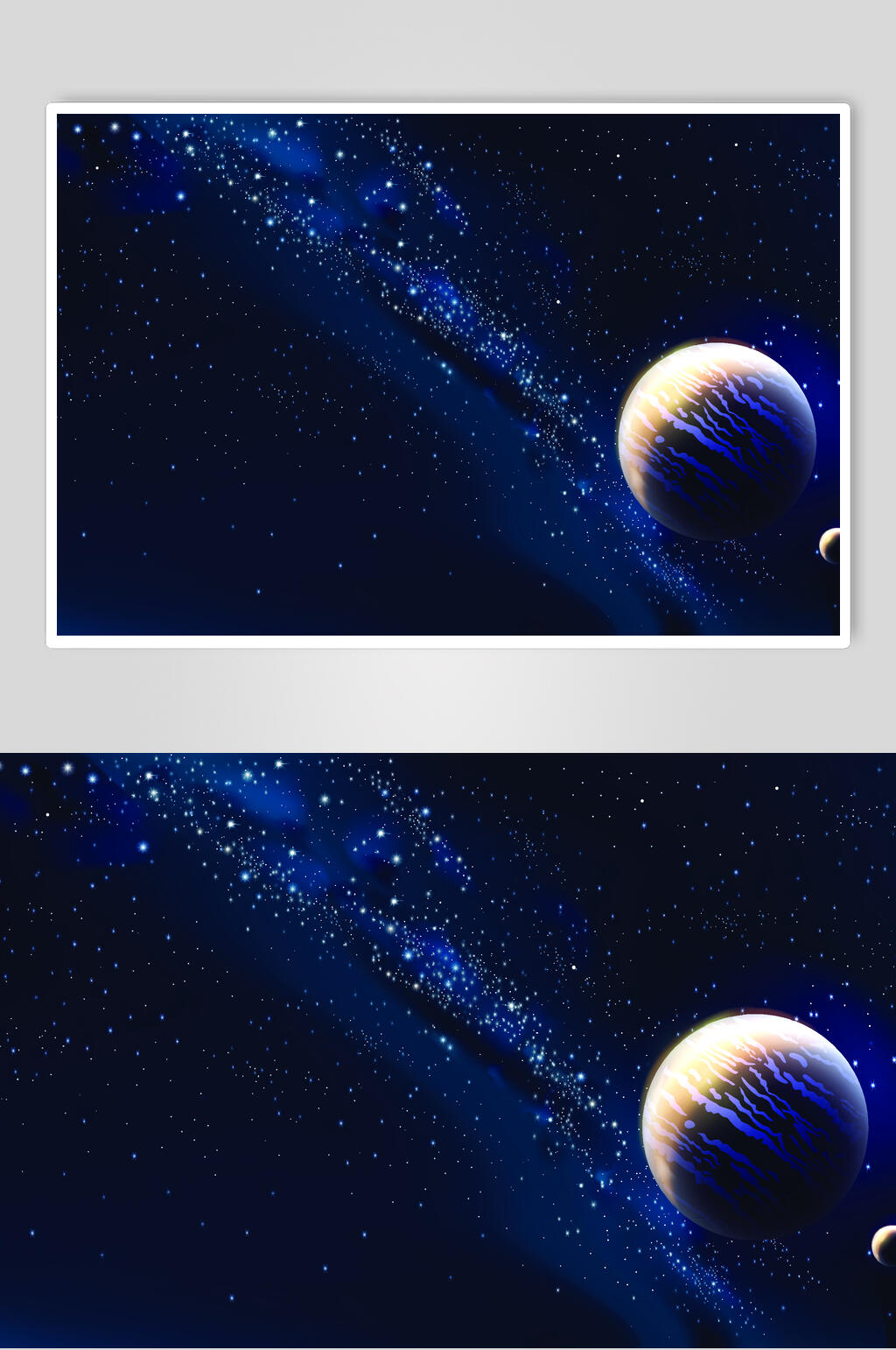 时尚黑蓝大气高端星空太空矢量素材素材