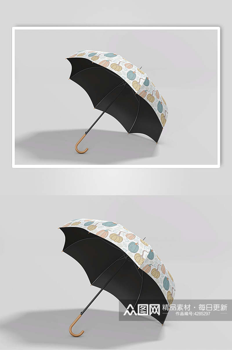 手绘雨伞贴图样机素材
