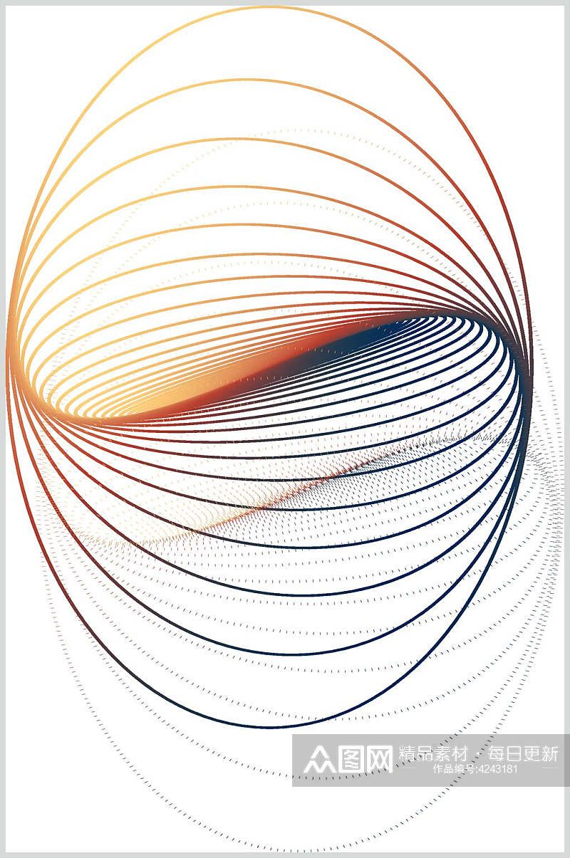 创意抽象线性图形矢量素材素材