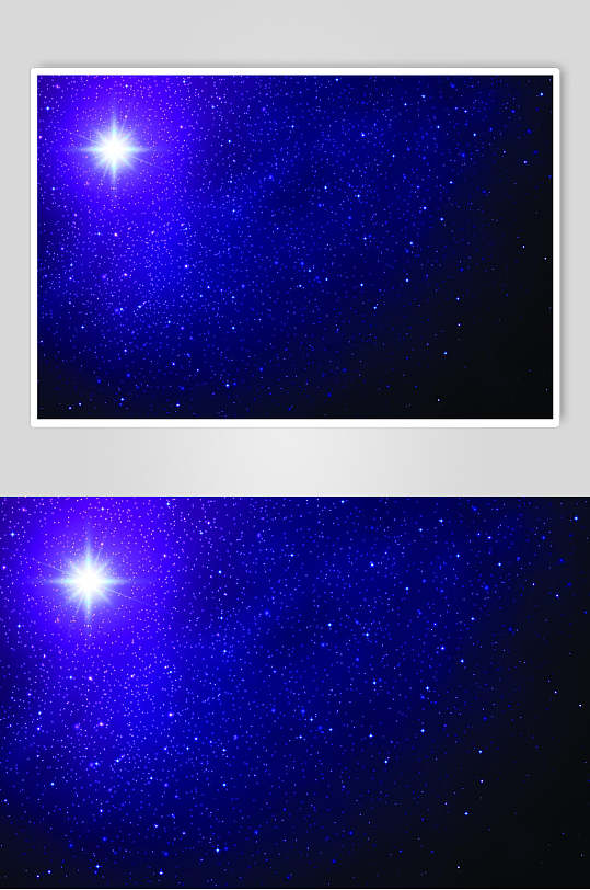 蓝色渐变唯美星空太空矢量素材