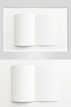 纸张白色竖版胶装画册展示样机