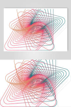 线条三角简约抽象线性图形矢量素材