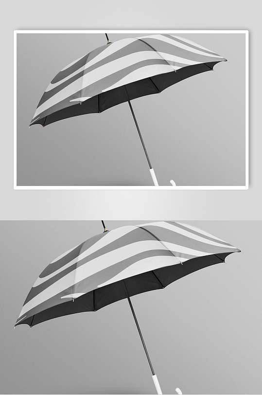 伞柄花纹阴影灰色雨伞贴图样机