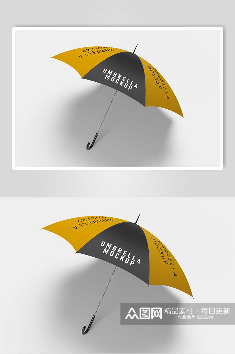 换个创意雨伞贴图样机素材