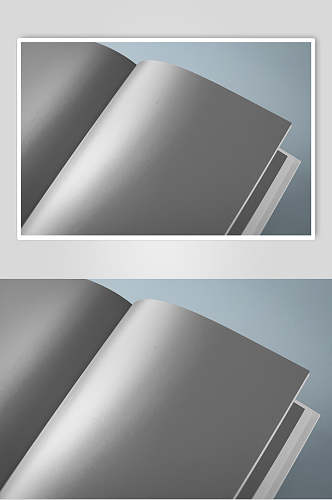 纸张灰色简洁贴图书籍展示样机