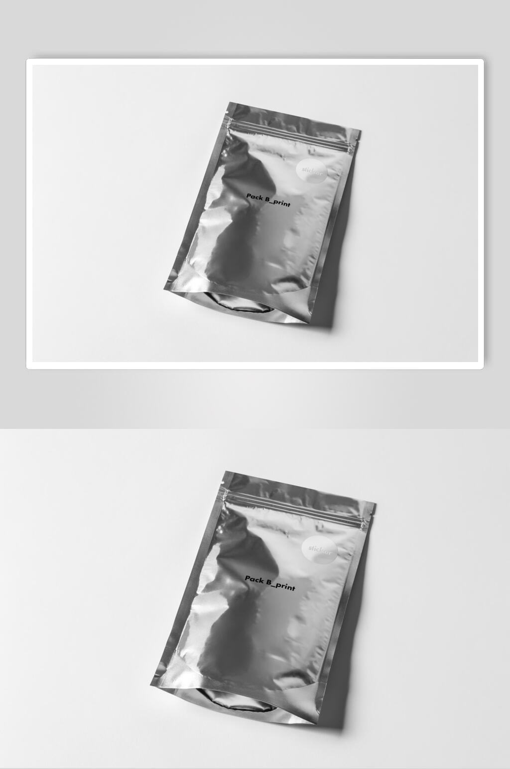 膨化袋英文面膜化妆品包装袋样机素材
