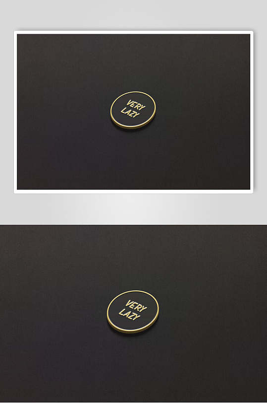 简约精美金属徽章样机-众图网