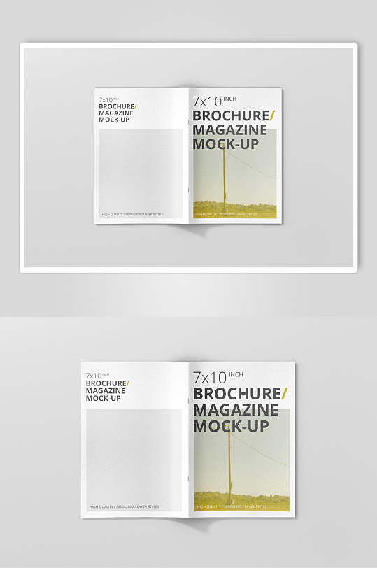 英文字母数字简约骑马钉画册样机-众图网