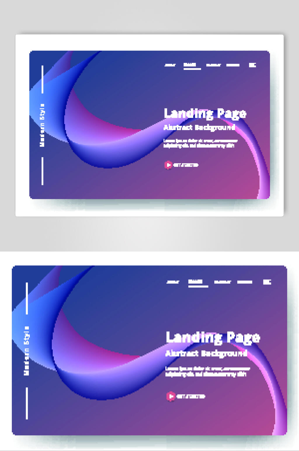 蓝紫英文大气高端渐变矢量卡片素材素材