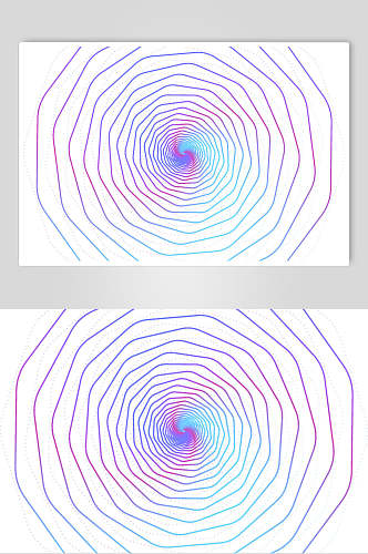 线条渐变彩色抽象线性图形矢量素材