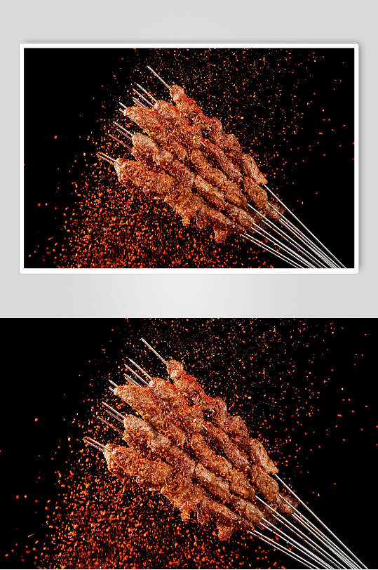 牛肉烤串美食图片-众图网