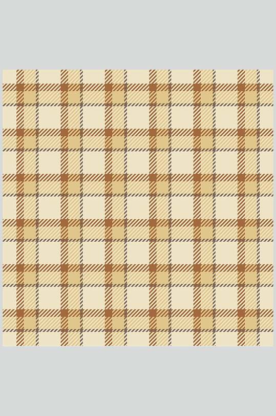 黄色简约英伦彩色格子图案矢量素材