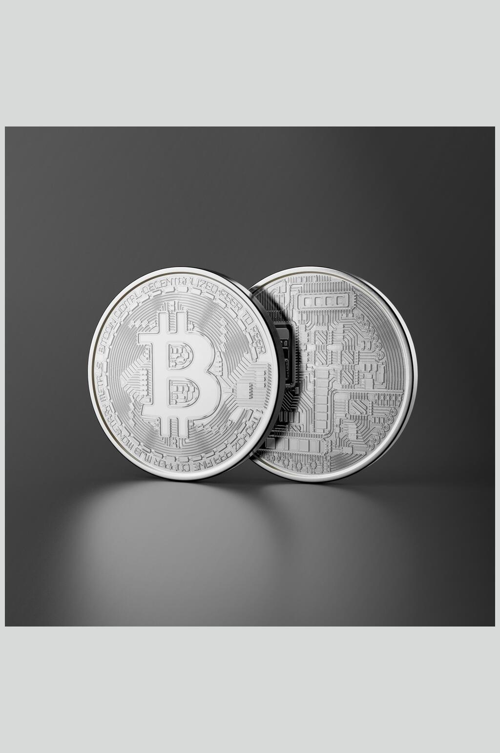 圆圈英文字母灰色硬币贴图样机素材