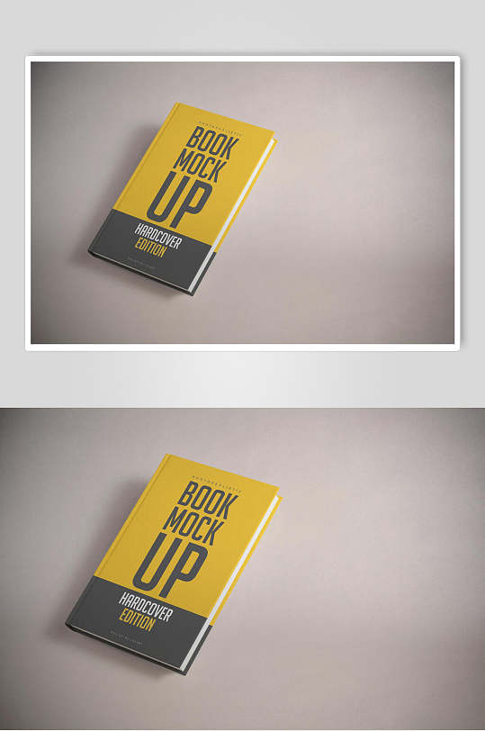 黄黑书籍封面样机