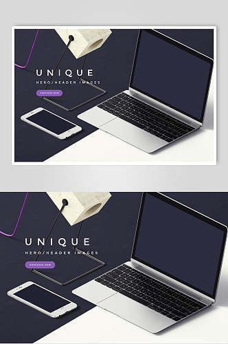 英文字母键盘紫色办公用品样机