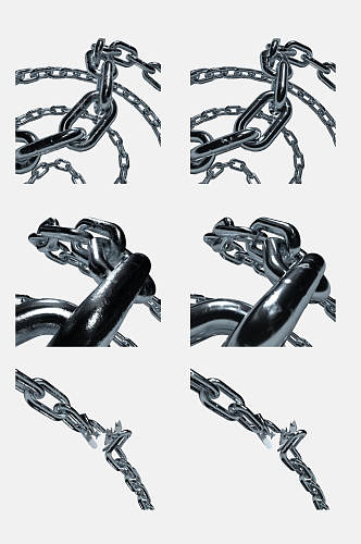 金属铁链锁链免抠设计素材