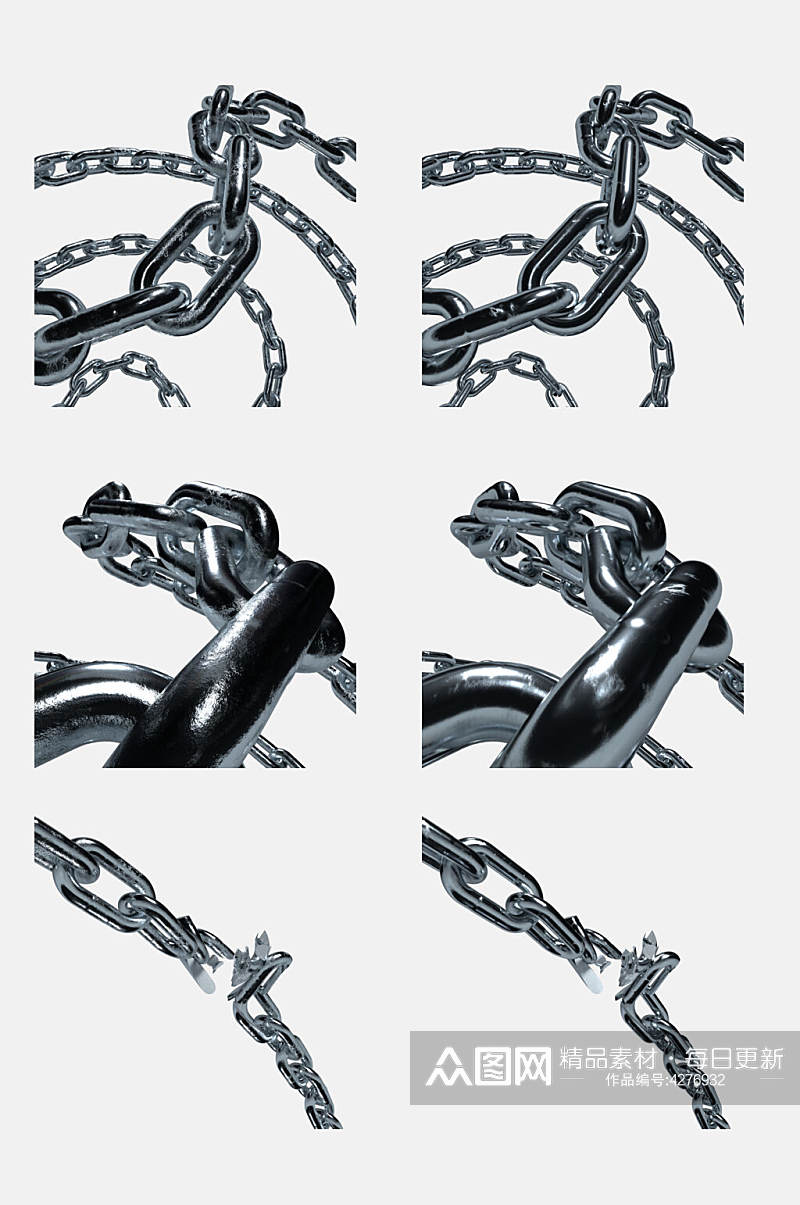 金属铁链锁链免抠设计素材素材