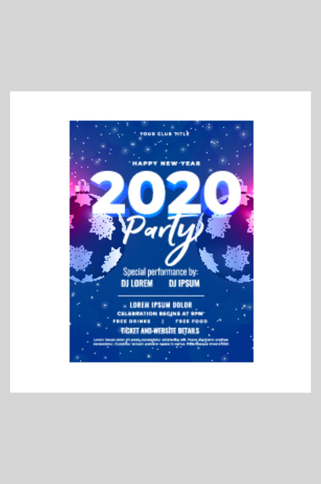 2020圣诞节矢量海报素材