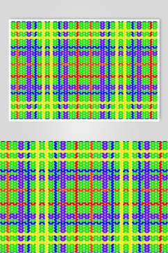 线条清新英伦彩色格子图案矢量素材