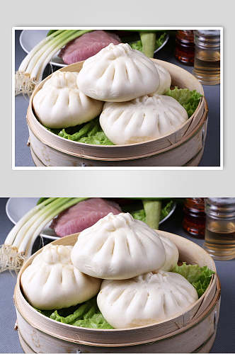 招牌包子中式早点美食图片