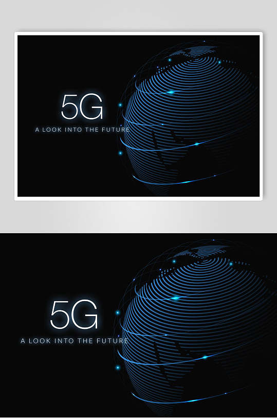 英文字母数字科技感地球五G素材