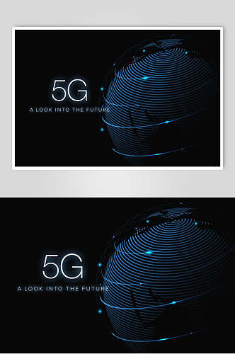 英文字母数字科技感地球五G素材