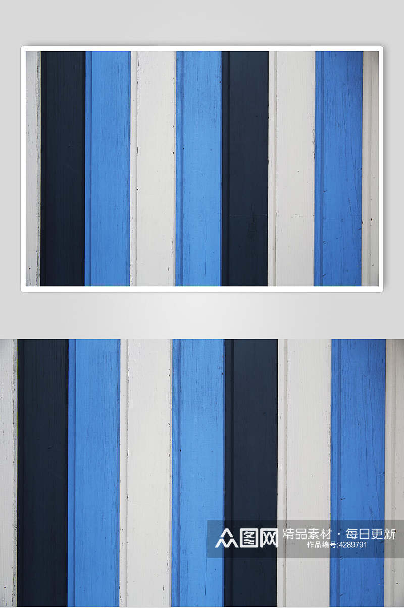 蓝色三色带竖排条木板背景图片素材