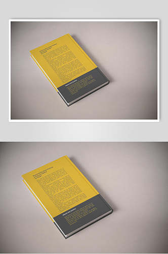 黄色大气英文硬质书籍封面样机