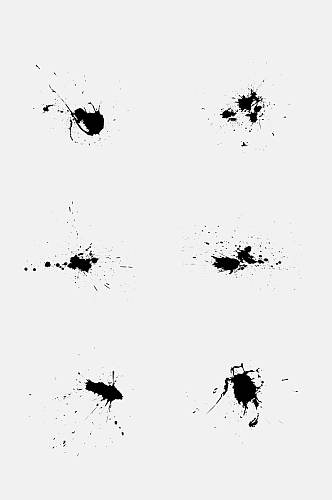 简约大气泼墨免抠素材